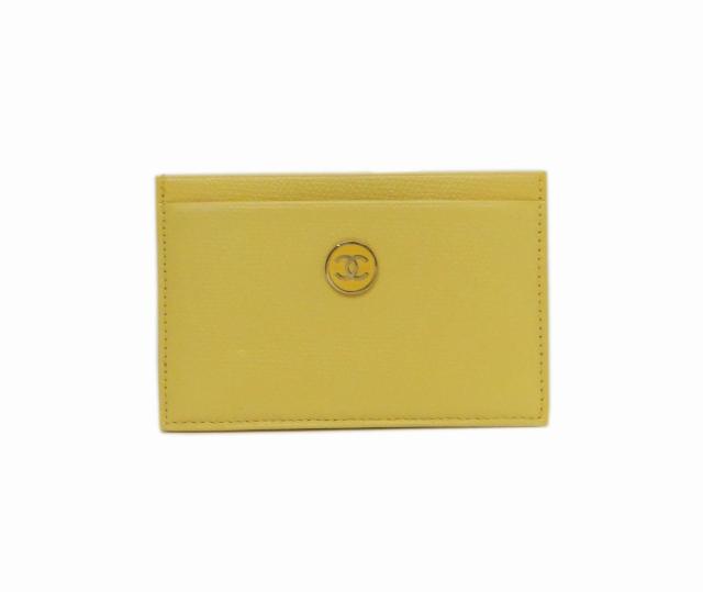 CHANEL シャネル CC ココボタン レザー カードケース イエロー【送料無料】 < ブランド CHANEL シャネル CC ココボタン レザー カードケース イエロー【送料無料】 < ブランドの