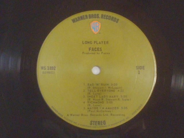 LONG PLAYER / FACES US.orgLP CUT O[Ex  CD/DVD/rfI 
