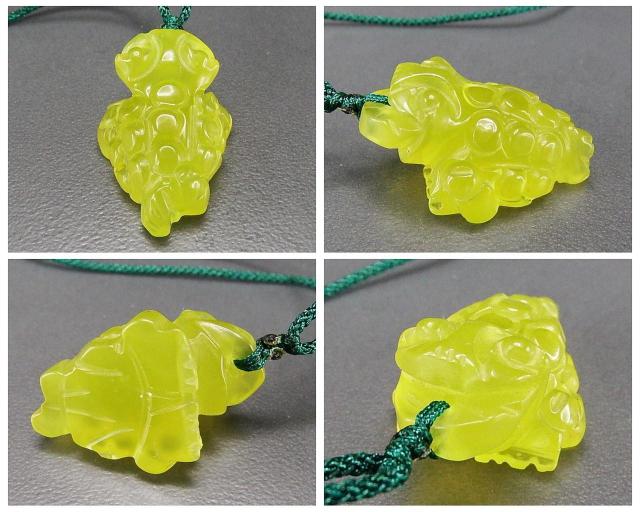 レア色天然石黄色ネフライト金蟾きんせん3D彫刻ペンダントネックレス < 女性アクセサリー/時計 レア色天然石黄色ネフライト金蟾きんせん3D彫刻ペンダントネックレス < 女性アクセサリー/時計の