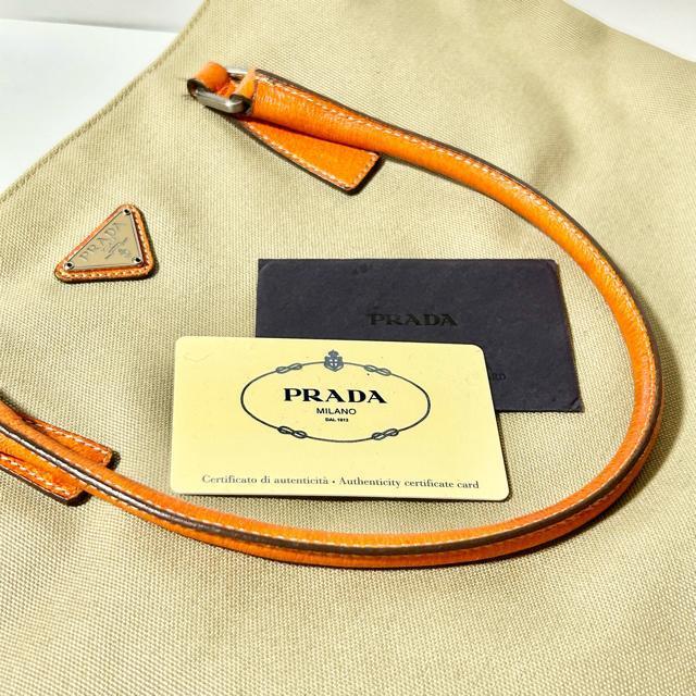 PRADA プラダ キャンバス レザー ヴィンテージ トートバッグ 三角プレートロゴ < ブランド PRADA プラダ キャンバス レザー ヴィンテージ トートバッグ 三角プレートロゴ < ブランドの