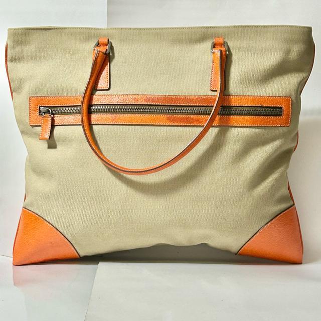 PRADA プラダ キャンバス レザー ヴィンテージ トートバッグ 三角プレートロゴ < ブランド PRADA プラダ キャンバス レザー ヴィンテージ トートバッグ 三角プレートロゴ < ブランドの