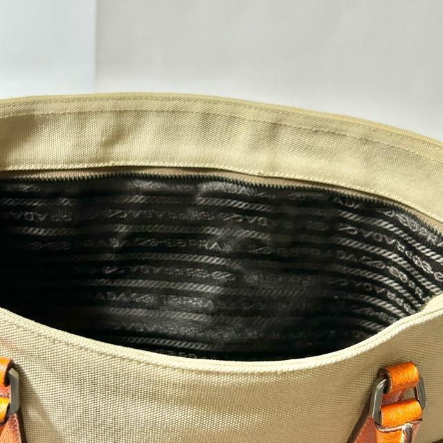 PRADA プラダ キャンバス レザー ヴィンテージ トートバッグ 三角プレートロゴ < ブランド PRADA プラダ キャンバス レザー ヴィンテージ トートバッグ 三角プレートロゴ < ブランドの