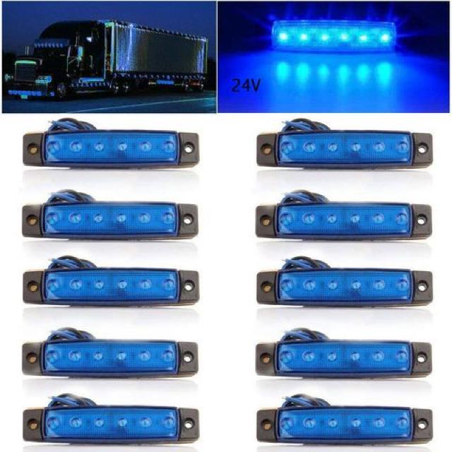 LED片側 6連 サイドマーカー ランプ ライト 10個セット24V < 自動車/バイク LED片側 6連 サイドマーカー ランプ ライト 10個セット24V < 自動車/バイク