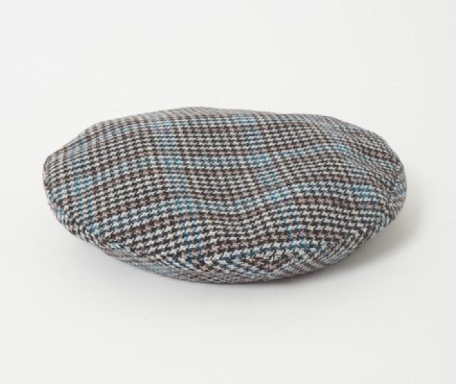 定価4,290円●Crisp●チェックベレー帽●グレー×ブルー < ブランド  定価4,290円●Crisp●チェックベレー帽●グレー×ブルー < ブランドの