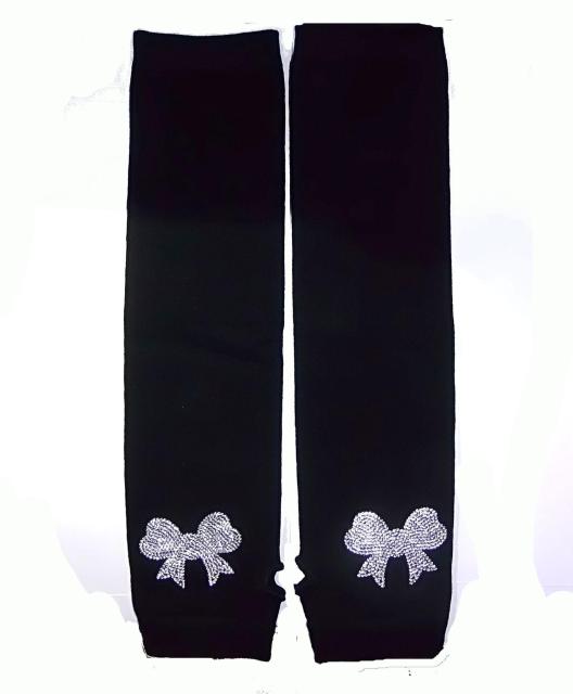 ラインストーン リボン ワッペン アームカバー グローブ 指なし 手袋 < 女性ファッション ラインストーン リボン ワッペン アームカバー グローブ 指なし 手袋 < 女性ファッションの