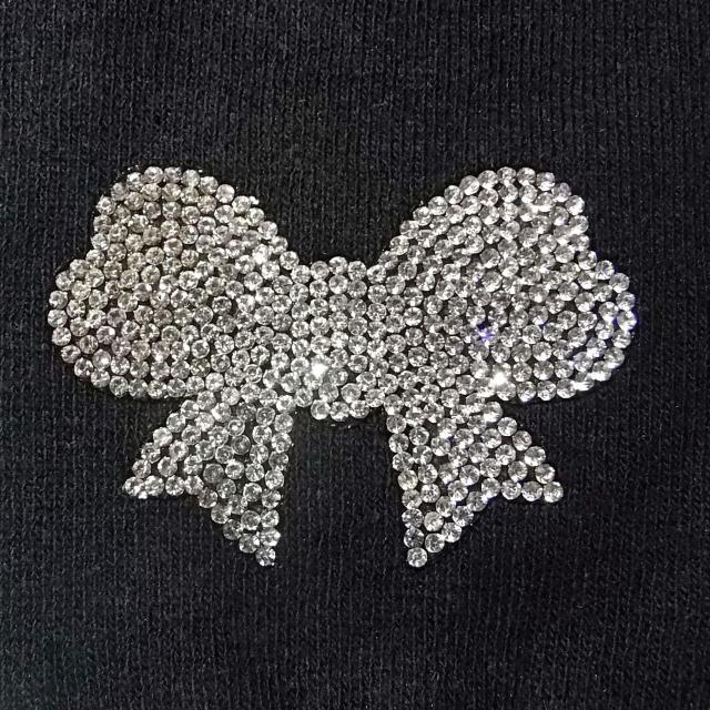 ラインストーン リボン ワッペン アームカバー グローブ 指なし 手袋 < 女性ファッション ラインストーン リボン ワッペン アームカバー グローブ 指なし 手袋 < 女性ファッションの