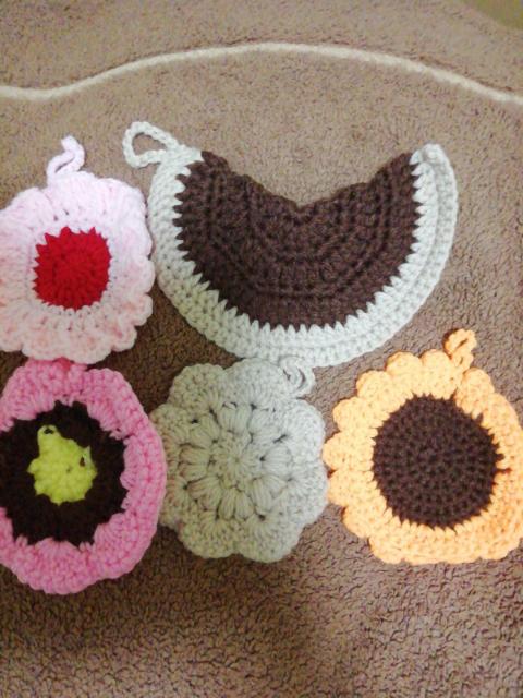 抗菌毛糸使用アクリルたわし5点セット < インテリア/ライフ  抗菌毛糸使用アクリルたわし5点セット  < インテリア/ライフの