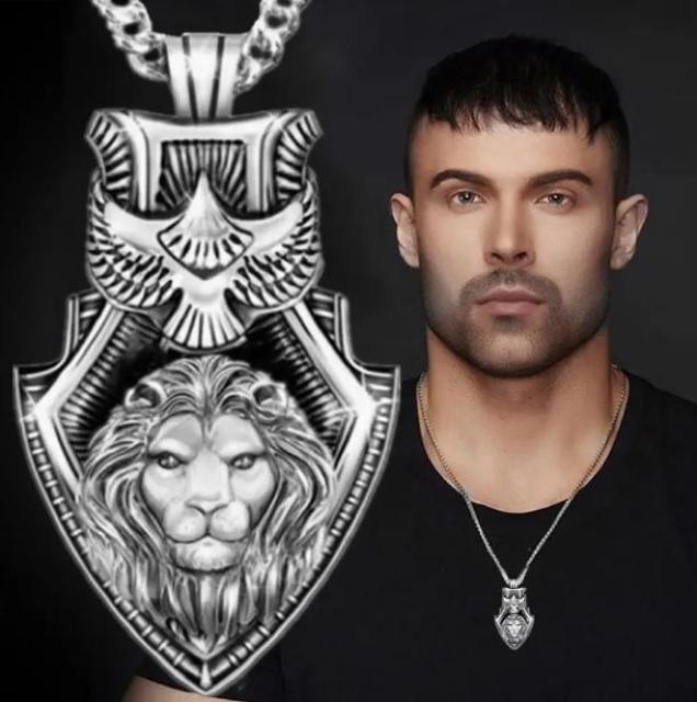 残1点★爆ヤス価格490円★ヴィンテージ幾何学的ライオンペンダント ネックレスパンクヒップホップ男性用 シルバー < 男性アクセサリー/時計  残1点★爆ヤス価格490円★ヴィンテージ幾何学的ライオンペンダント ネックレスパンクヒップホップ男性用 シルバー  < 男性アクセサリー/時計の