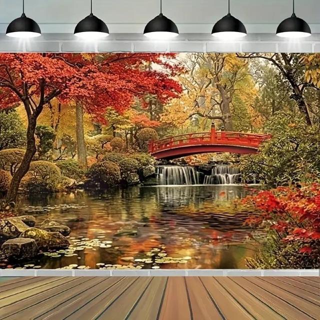 特別提供品1190円★レトロ京都庭園の滝と紅葉の橋の背景 - 春と夏のイベントに最適な多目的パーティー装飾 100cn×150cm < インテリア/ライフ  特別提供品1190円★レトロ京都庭園の滝と紅葉の橋の背景 - 春と夏のイベントに最適な多目的パーティー装飾 100cn×150cm < インテリア/ライフの