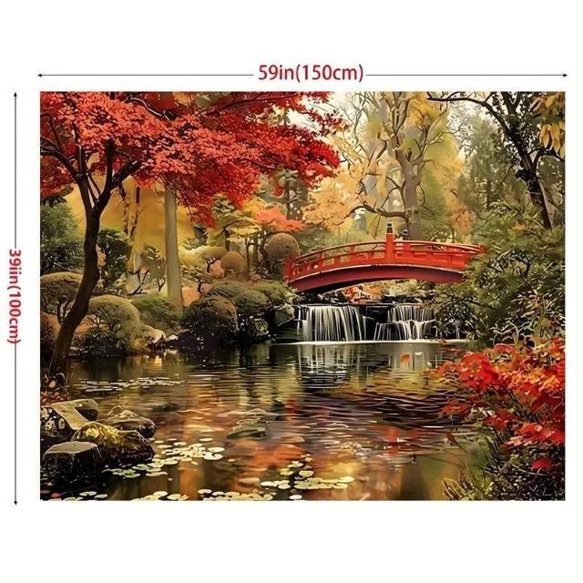 特別提供品1190円★レトロ京都庭園の滝と紅葉の橋の背景 - 春と夏のイベントに最適な多目的パーティー装飾 100cn×150cm < インテリア/ライフ  特別提供品1190円★レトロ京都庭園の滝と紅葉の橋の背景 - 春と夏のイベントに最適な多目的パーティー装飾 100cn×150cm < インテリア/ライフの