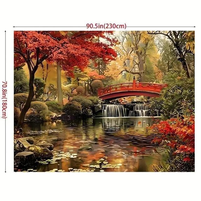 特別提供品1190円★レトロ京都庭園の滝と紅葉の橋の背景 - 春と夏のイベントに最適な多目的パーティー装飾 100cn×150cm < インテリア/ライフ  特別提供品1190円★レトロ京都庭園の滝と紅葉の橋の背景 - 春と夏のイベントに最適な多目的パーティー装飾 100cn×150cm < インテリア/ライフの