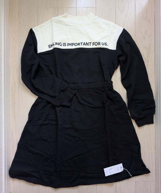 160★ベルメゾン★裏毛トレーナー生地ワンピース★新品★送料無料 < キッズ/ベビー 160★ベルメゾン★裏毛トレーナー生地ワンピース★新品★送料無料 < キッズ/ベビーの