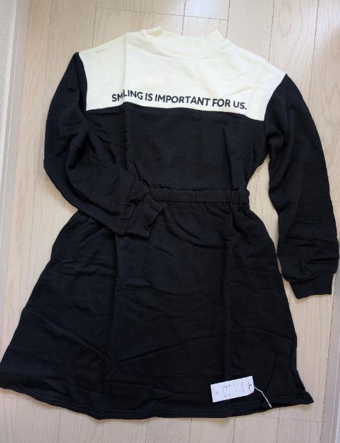 160★ベルメゾン★裏毛トレーナー生地ワンピース★新品★送料無料 < キッズ/ベビー 160★ベルメゾン★裏毛トレーナー生地ワンピース★新品★送料無料 < キッズ/ベビーの