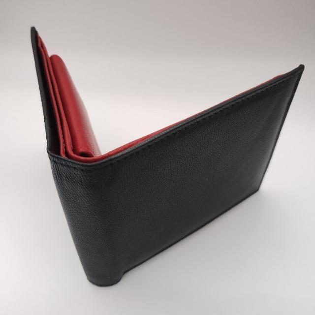 未使用★ラッフィナート 二つ折り財布 メンズ 本革 レザー 小銭入れ カード4枚 ブラック×レッド < 男性ファッション 未使用★ラッフィナート 二つ折り財布 メンズ 本革 レザー 小銭入れ カード4枚 ブラック×レッド < 男性ファッションの