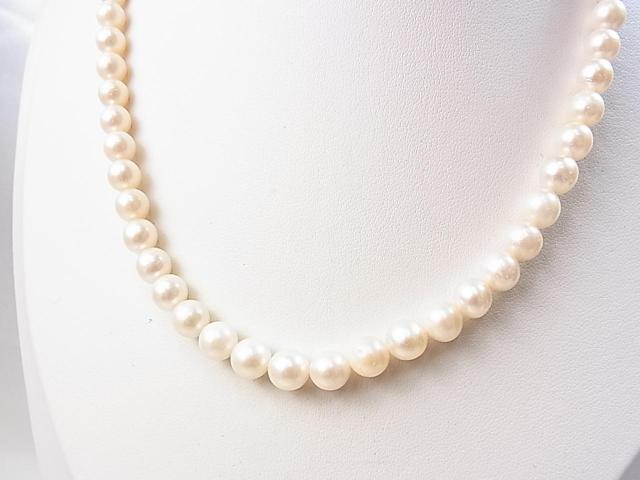 500円スタ★【天然】本真珠 ネックレス 6.2mm珠 シルバー刻印有(2)USED < 女性アクセサリー/時計 500円スタ★【天然】本真珠 ネックレス 6.2mm珠 シルバー刻印有(2)USED < 女性アクセサリー/時計の