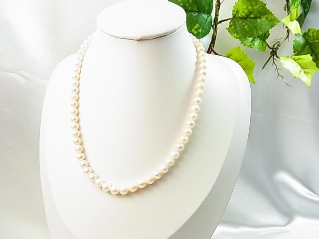 500円スタ★【天然】本真珠 ネックレス 6.2mm珠 シルバー刻印有(2)USED < 女性アクセサリー/時計 500円スタ★【天然】本真珠 ネックレス 6.2mm珠 シルバー刻印有(2)USED < 女性アクセサリー/時計の