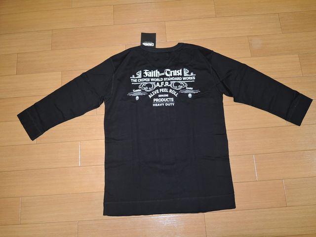 新品CRIMIEクライミー7分丈カットソーS黒VネックロンTシャツ < ブランド 新品CRIMIEクライミー7分丈カットソーS黒VネックロンTシャツ < ブランドの