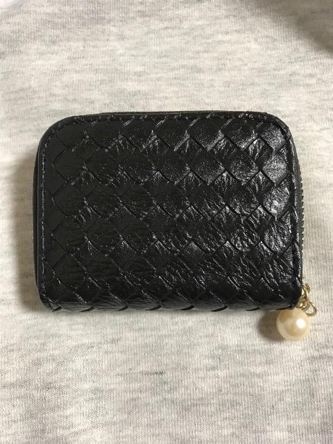 財布 ウォレット 編込み コンパクト パール 真珠 mini ミニ ブラツク < 女性ファッション  財布 ウォレット 編込み コンパクト パール 真珠 mini ミニ ブラツク  < 女性ファッションの