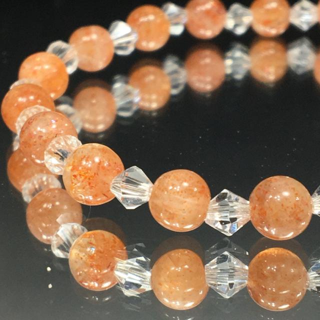 《No.105》天然石サンストーン オリジナルデザイン < 女性アクセサリー/時計  《No.105》天然石サンストーン オリジナルデザイン  < 女性アクセサリー/時計の