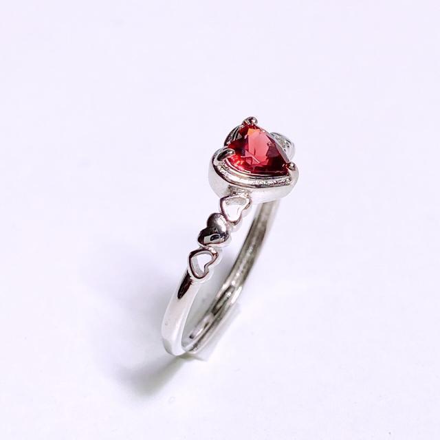 最高級ガーネット ハートカットリング 0.5ct フリーサイズ < 女性アクセサリー/時計  最高級ガーネット ハートカットリング 0.5ct フリーサイズ < 女性アクセサリー/時計の