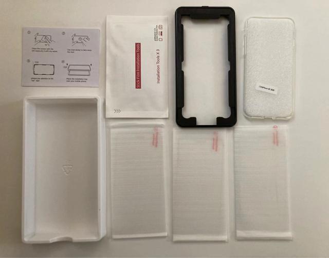 iPhone SE �����K���X�t�B������2/3���� 3������)+�����P�[�X�Z�b�g �N���A�P�[�X+iPhone SE/8/7�t�B���� �� �Ɠd/AV�� 