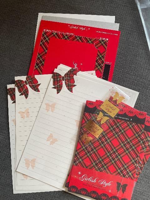 ♯未使用♯レターセット ねこちゃん 12柄 &リボン チェック  2点セット < インテリア/ライフ  ♯未使用♯レターセット ねこちゃん 12柄 &リボン チェック  2点セット < インテリア/ライフの