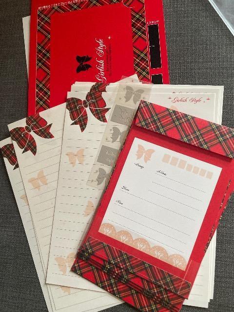 ♯未使用♯レターセット ねこちゃん 12柄 &リボン チェック  2点セット < インテリア/ライフ  ♯未使用♯レターセット ねこちゃん 12柄 &リボン チェック  2点セット < インテリア/ライフの