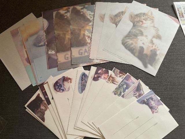 ♯未使用♯レターセット ねこちゃん 12柄 &リボン チェック  2点セット < インテリア/ライフ  ♯未使用♯レターセット ねこちゃん 12柄 &リボン チェック  2点セット < インテリア/ライフの