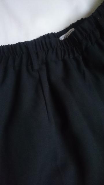 ブラックワイドパンツ☆センタープレス★八分丈☆シンプル★ < 女性ファッション  ブラックワイドパンツ☆センタープレス★八分丈☆シンプル★ < 女性ファッションの