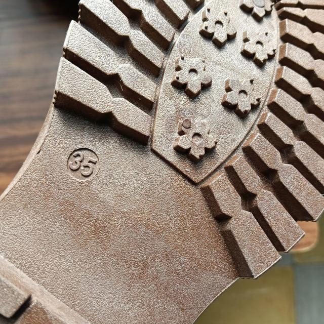 新品 22.5cm レディース ブーツ ブラウン 厚底 シューズ ショートブーツ < 女性ファッション  新品 22.5cm レディース ブーツ ブラウン 厚底 シューズ ショートブーツ < 女性ファッションの