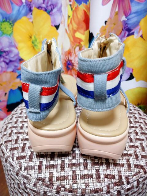 デニム サンダル 22・5 < 女性ファッション  デニム サンダル 22・5 < 女性ファッションの