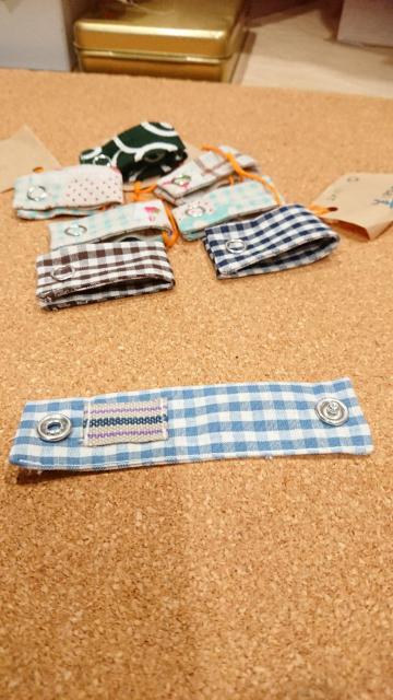 ハンドメイドケーブルバンド(チェック水色) < 女性ファッション  ハンドメイドケーブルバンド(チェック水色) < 女性ファッションの