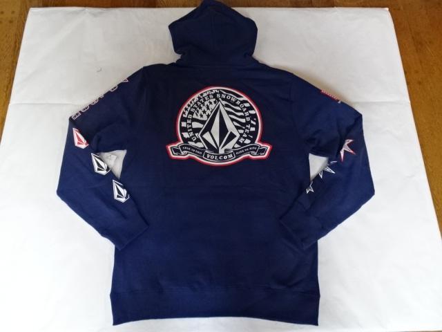 ボルコム x TEAM USAスノーボード プルオーバーパーカーUS L 紺 < 男性ファッション  ボルコム x TEAM USAスノーボード プルオーバーパーカーUS L 紺 < 男性ファッションの