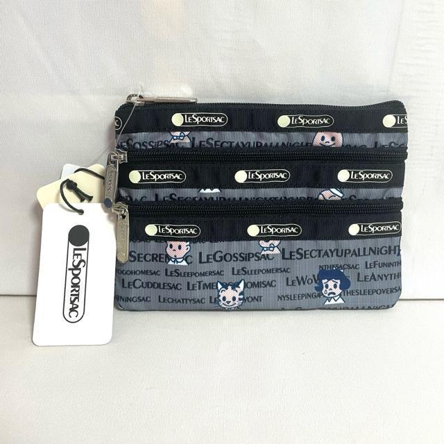 ★新品★LeSportsac レスポートサック オサムグッズ グレー オサムタイポグラフィ 3つ収納 ポーチ 7158 送料無料 < 女性ファッション  ★新品★LeSportsac レスポートサック オサムグッズ グレー オサムタイポグラフィ 3つ収納 ポーチ 7158 送料無料  < 女性ファッションの
