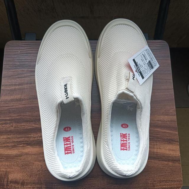 新品 26.5cm メンズ スニーカー サボ シューズ 靴 ホワイト カジュアル < 男性ファッション  新品 26.5cm メンズ スニーカー サボ シューズ 靴 ホワイト カジュアル < 男性ファッションの