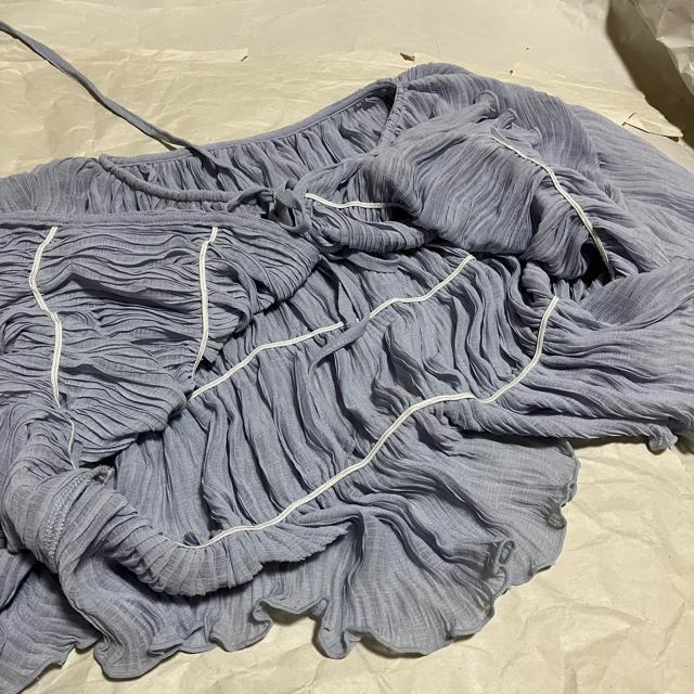 【美品】【ノーブランド扱い】前後2Wayリボンワッシャーシフォンカーディガン M < 女性ファッション 【美品】【ノーブランド扱い】前後2Wayリボンワッシャーシフォンカーディガン M < 女性ファッションの