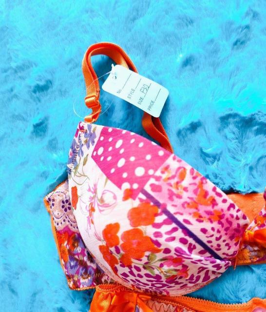 派手カワッ。。F80×LLシフォンブラジャー&ショーツセット。。。オレンジグラマー大きいサイズ和柄花柄豹柄Mix < 女性ファッション  派手カワッ。。F80×LLシフォンブラジャー&ショーツセット。。。オレンジグラマー大きいサイズ和柄花柄豹柄Mix < 女性ファッションの