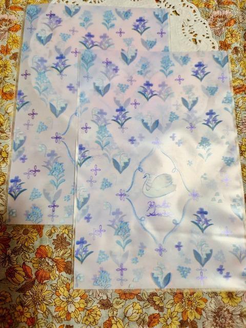 お裾分け☆白鳥柄ラッピングバック2枚☆ < インテリア/ライフ お裾分け☆白鳥柄ラッピングバック2枚☆ < インテリア/ライフの