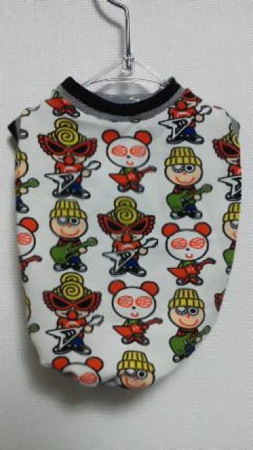 ハンドメイド*ヒスミニTシャツ*ギターミニチャン柄・白・ボーダー・犬用*S < ペット/手芸/園芸  ハンドメイド*ヒスミニTシャツ*ギターミニチャン柄・白・ボーダー・犬用*S  < ペット/手芸/園芸の