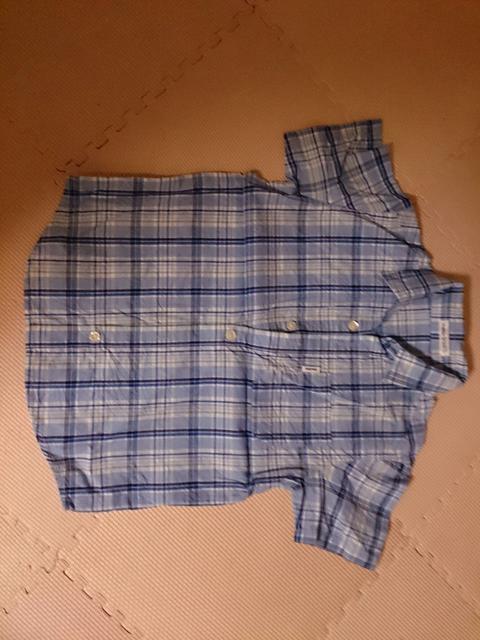 120 BeBe ブルーチェックシャツブラウス 美品 < キッズ/ベビー  120 BeBe ブルーチェックシャツブラウス 美品  < キッズ/ベビーの