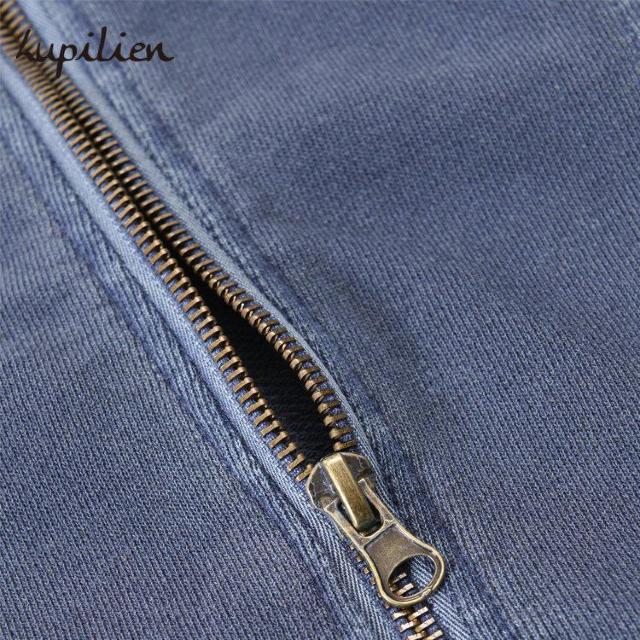 Lupilienピグメントバイオ加工裏毛スウェット ハイネックジップアップスウェットワイドカーデZIP UPヴィンテージブルー < 女性ファッション  Lupilienピグメントバイオ加工裏毛スウェット ハイネックジップアップスウェットワイドカーデZIP UPヴィンテージブルー < 女性ファッションの