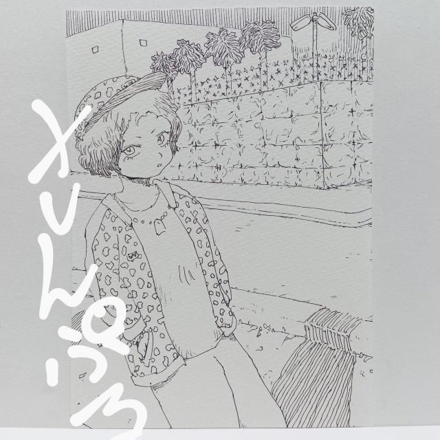 オリジナルイラスト 手描きイラスト 町の片隅 絵 ハンドメイド 原画 モノクロ 白黒 アナログ アート illustration < アニメ/コミック/キャラクター  オリジナルイラスト 手描きイラスト 町の片隅 絵 ハンドメイド 原画 モノクロ 白黒 アナログ アート illustration  < アニメ/コミック/キャラクターの