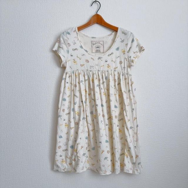 ◆gelato pique/ジェラートピケ◆半袖チュニックミニワンピース★ホワイトイエローF*部屋着パジャマ < ブランド ◆gelato pique/ジェラートピケ◆半袖チュニックミニワンピース★ホワイトイエローF*部屋着パジャマ < ブランドの