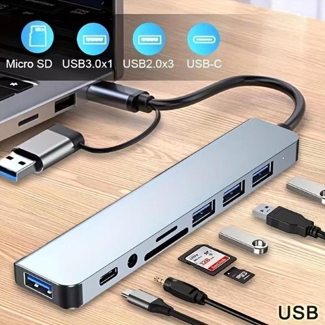 �����X���i���i690�~���y1 8-in-1 USB C �n�u�z�I�[�f�B�I�W���b�N�t�� | �^�u���b�g�Ή��AUSB�d���A5V����d��  �� �Q�[���{��/�\�t�g�� 