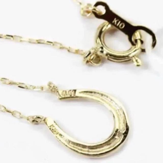 K 10 クロスモチーフ 馬蹄 ダイヤモンド ペンダントネックレス ケース付き < 女性アクセサリー/時計 K 10 クロスモチーフ 馬蹄 ダイヤモンド ペンダントネックレス ケース付き < 女性アクセサリー/時計の