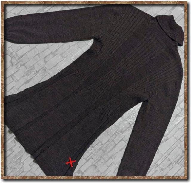 ヒロコビス タートルニットワンピースチュニック 茶☆難あり < ブランド ヒロコビス タートルニットワンピースチュニック 茶☆難あり < ブランドの