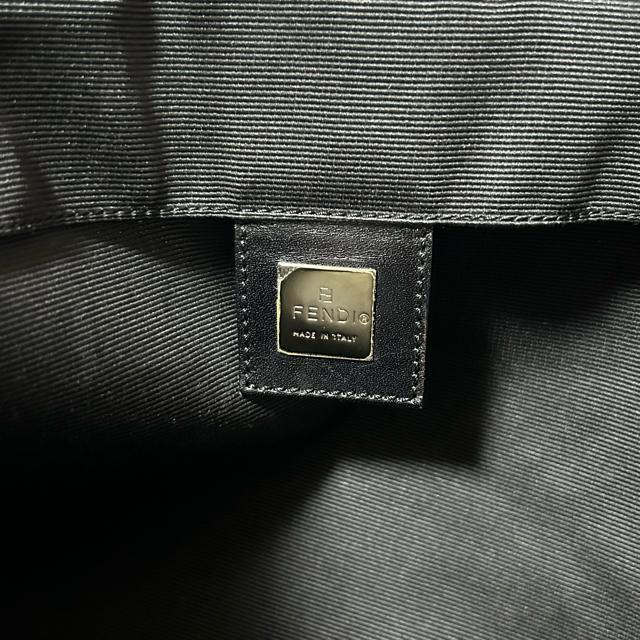 FENDI �t�F���f�B �i�C���� �g�[�g�o�b�O �n���h�o�b�O �u���b�N �u���E�� �S�[���h���� �r�|�� B5�T�C�Y���[ �� �u�����h�� 