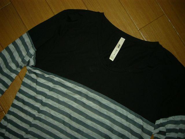 グラムglambカットソー1黒ボーダー切替ロンTシャツ < ブランド  グラムglambカットソー1黒ボーダー切替ロンTシャツ < ブランドの