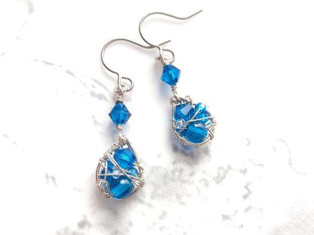 *Pave*青雫のピアス**sv 13008 < 女性ファッション  *Pave*青雫のピアス**sv 13008 < 女性ファッションの