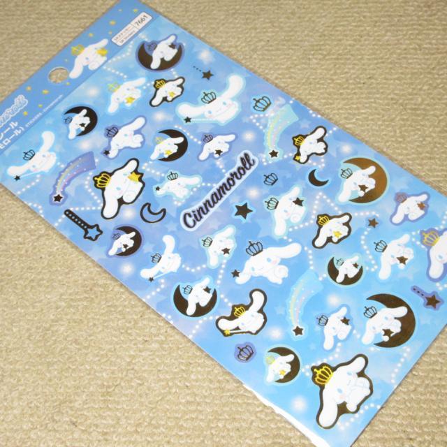 未開封☆シナモロール*シナモン*箔押しシールステッカー(ブルー系) < インテリア/ライフ  未開封☆シナモロール*シナモン*箔押しシールステッカー(ブルー系)  < インテリア/ライフの